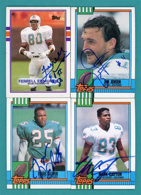 Vintage Autographed Miami Dolphins: Ferrell Edmunds Mark | Etsy