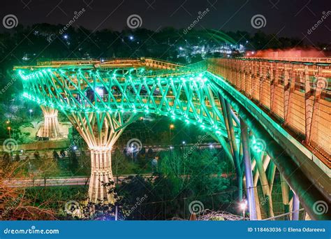 View of Tabiat Bridge at Night in Tehran. Iran Editorial Photo - Image of outside, city: 118463036