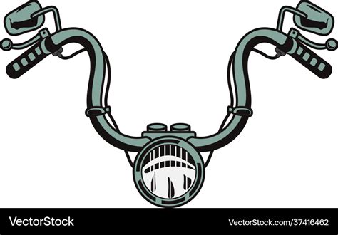 Motorcycle handlebars icon Royalty Free Vector Image