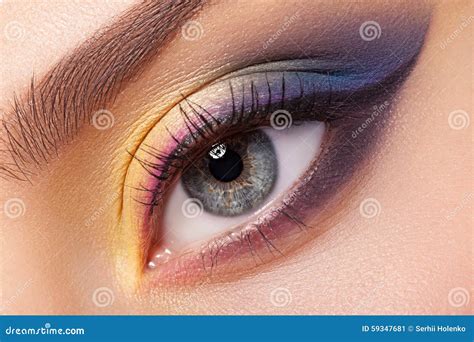 Beautiful Eye Makeup. stock image. Image of close, fashion - 59347681