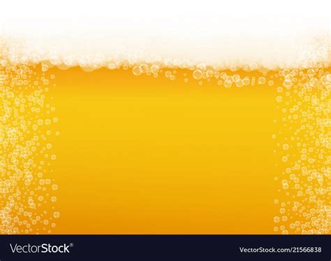 Beer background with realistic bubbles Royalty Free Vector