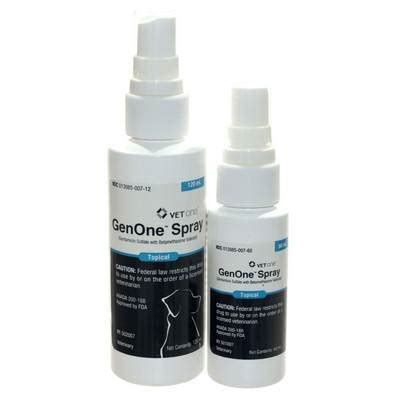 GenOne Spray: Gentamicin/Betamethasone for Dogs - VetRxDirect