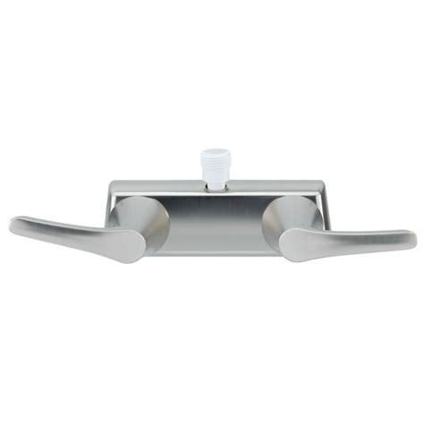 RV Shower Diverter Faucet Brushed Nickel with Sleek Twin Handles - RecPro