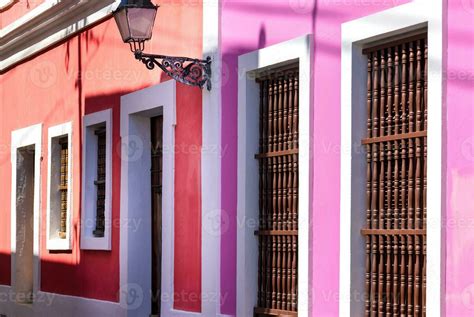 Puerto Rico colorful colonial architecture in historic city center 26433167 Stock Photo at Vecteezy