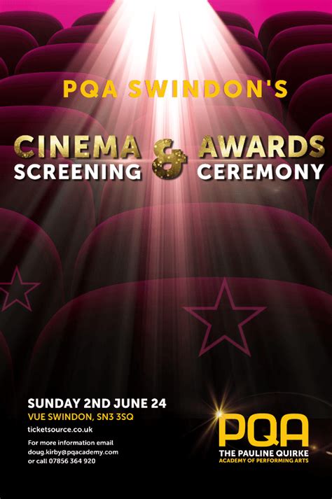 PQA Swindon Red Carpet Cinema Screening & Awards Ceremony at Vue Cinema Swindon Screen 2 event ...