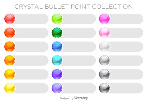 Vector Colorful Bullet Points Set - Download Free Vector Art, Stock ...