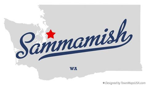 Map of Sammamish, WA, Washington