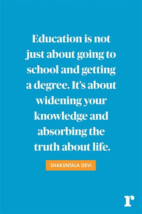 Shakuntala Devi Education Quotes For Teachers, Education Motivation ...