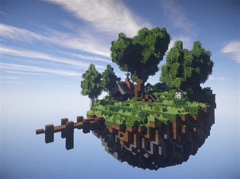 How to build a floating island minecraft