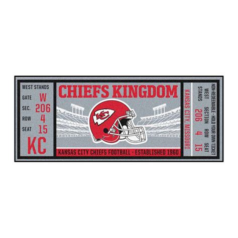 NFL - Kansas City Chiefs Ticket Runner | AmericanGamingSupply