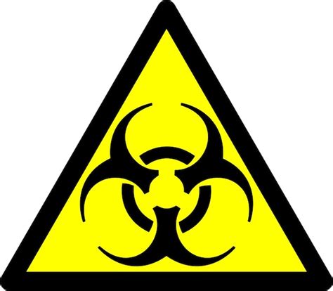 Premium Vector | Triangular Vector Image Of A Biohazard Sign Color ...