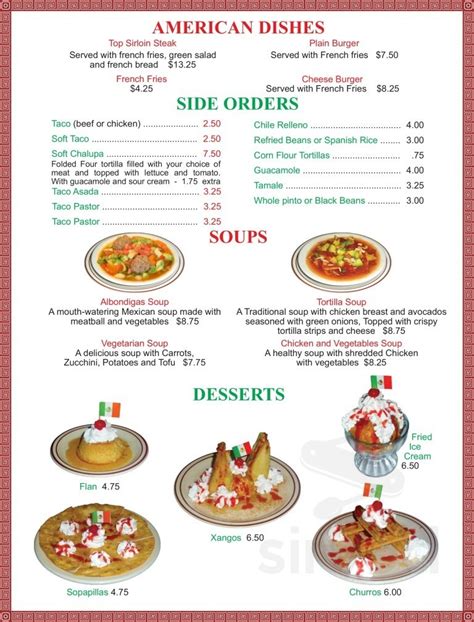 Mazatlan Mexican Restaurant menus in Cornelius, Oregon, United States