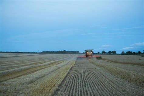 Wheat Harvesting At Dusk Photograph by Lewis Houghton/science Photo Library | Fine Art America