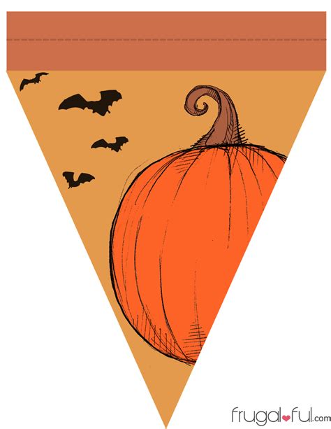 free printable banner patterns | DIY} Free Printable Halloween Triangle Banner Template | F ...