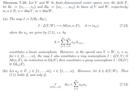 Proof that Linear maps are isomorphic to matrices - Mathematics Stack Exchange