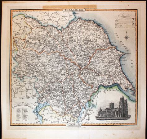 Antique Maps of Yorkshire, England - Richard Nicholson