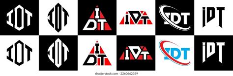 Idt Letter Logo Design Six Style Stock Vector (Royalty Free) 2260662359 | Shutterstock