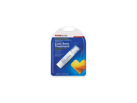 CVS Health Cold Sore Treatment Maximum Strength, .07 oz Ingredients and Reviews