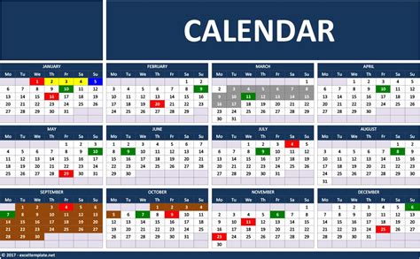 2022 Yearly Calendar Template » The Spreadsheet Page