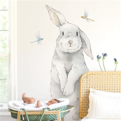 Big Bunny Wall Decal | Bunny Wall Art Stickers – Project Nursery