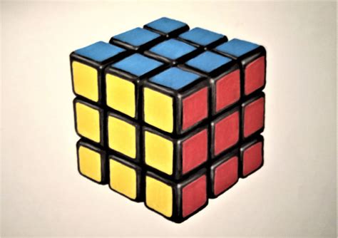 Rubik's Cube ( promarker et pastel sec ) Rubicks Cube, Pastel Sec ...