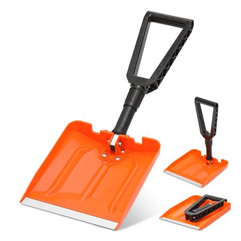 MoNiBloom Foldable Snow Shovel for Car, Portable Winter Ice Removal Tool, Outdoor Emergency ...