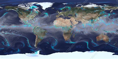 Global water simulation - Stock Image - C056/7379 - Science Photo Library