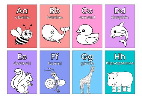 French Alphabet Flashcards basic French Learning, Classroom Printable ...