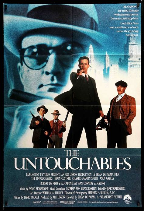 The Untouchables (1987) English One-Sheet Movie Poster - 27" x 40" - Original Film Art - Vintage ...