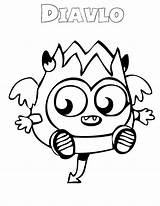 Luvli From Moshi Monsters Coloring Page  Free Printable Pages sketch template
