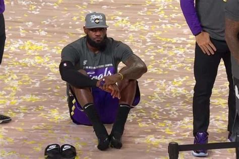 Lebron James Angry Face As Lakers Celebrate Winning Western Conference ...