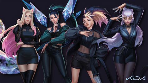 Download K/DA Long Hair K-pop Evelynn (League Of Legends) Akali (League ...