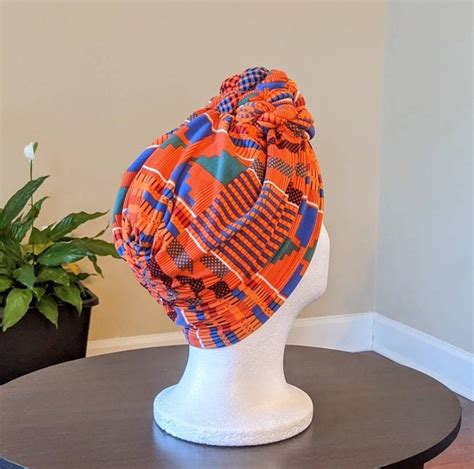 Kente Print Pre-tied Head Wrap | Healthy Natural Hair Products