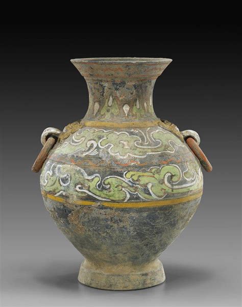 448: Large Han Dynasty Pottery (Hu) Vase : Lot 0448