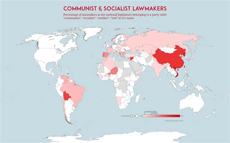 Map of Communist & Socialist Lawmakers : MapPorn