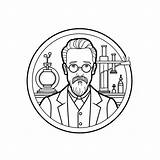 Genius Inventor Scene  Coloring Page sketch template