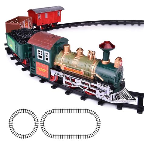 ArtCreativity Deluxe Train Set for Kids - Battery-Operated Toy with 4 Cars and Tracks - Durable ...