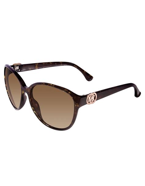 Michael Michael Kors Columbia Plastic Cat Eye Sunglasses in Brown (tortoise) | Lyst