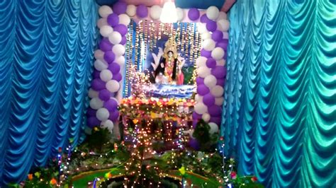 Saraswati puja decoration - YouTube