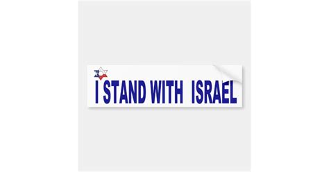 I Stand With Israel BUMPER Car Bumper Sticker | Zazzle