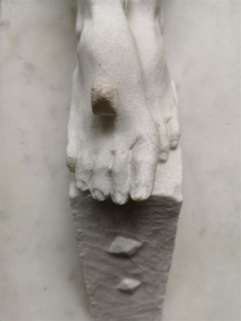 Jesus on the Cross, Sculpture in Marble, 115x60cm For Sale at 1stDibs