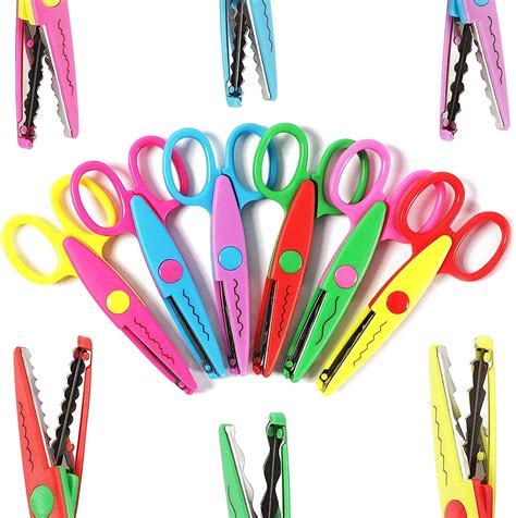 Amazon.com : Decorative Paper Edge Scissors for Teachers, Students, Crafts, Scrapbooking, 6 ...