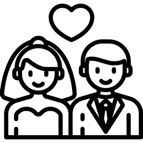 Wedding couple - Free people icons