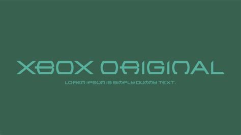 XBOX Original Font : Download Free for Desktop & Webfont