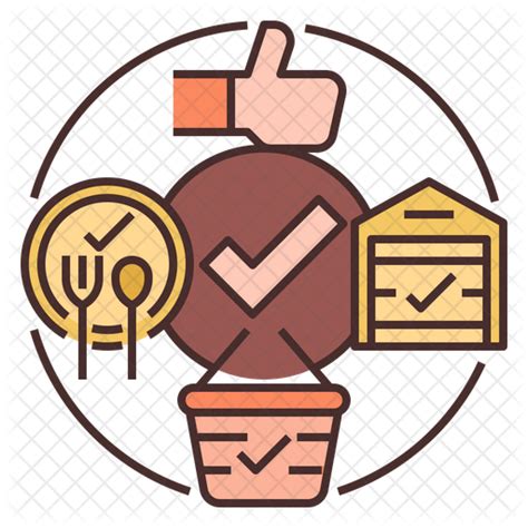 Food Security Icon - Download in Colored Outline Style