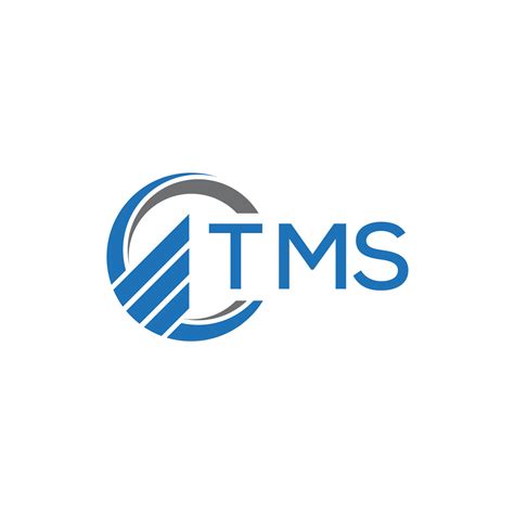 TMS Flat accounting logo design on white background. TMS creative ...