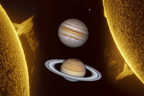 Solar System Scale Wallpaper