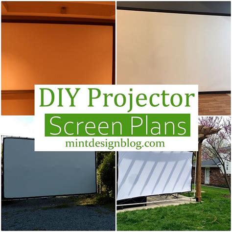 12 DIY Projector Screen Plans For Home Theater - Mint Design Blog