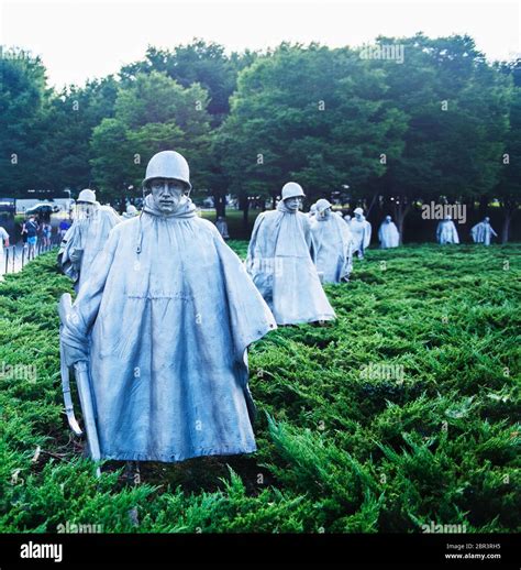 Korean war veterans memorial, Washington DC, United States Stock Photo ...