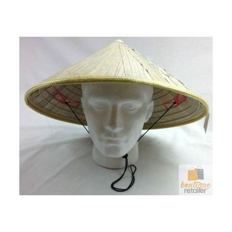 VIETNAMESE HAT Traditional Asian Bamboo Leaf Sun Cap Halloween Costume... liked on Polyvore ...